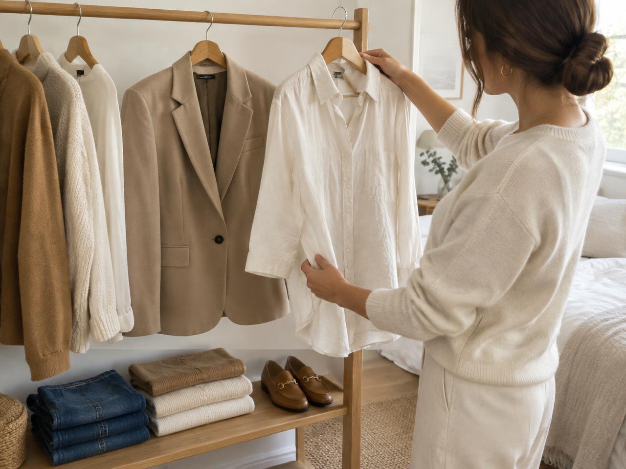 Escolha de camisa e blazer para criar combinações pessoais